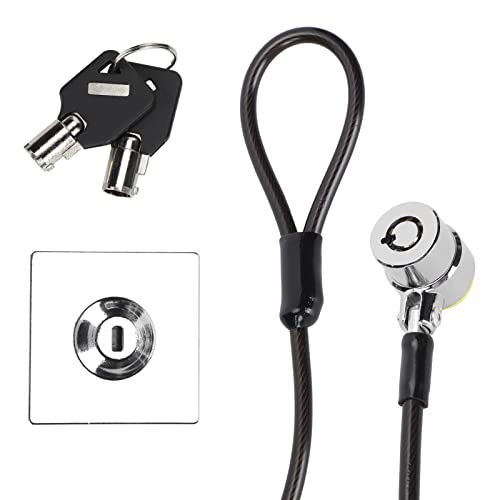Laptop Lock Galvanized Cable Lock for OS XLenovoAsus Computers, 2 Keys Included for OfficeDormitory Use