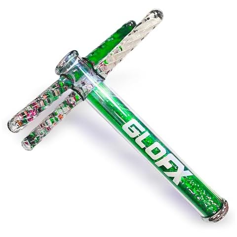GloFX 7.5-inch Green Liquid Kaleidoscope Tube - Colorful Kaleidoscopes for Adults, Rave Glitter Wands - Sensory Glitter Wands Cover
