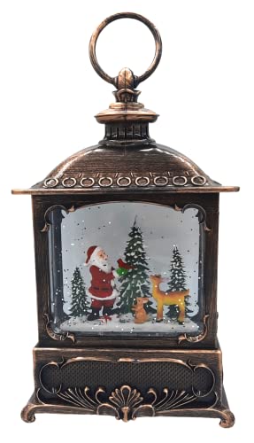 Gerson International Globo de Neve Iluminado de Lanterna de Água de Natal de 10
