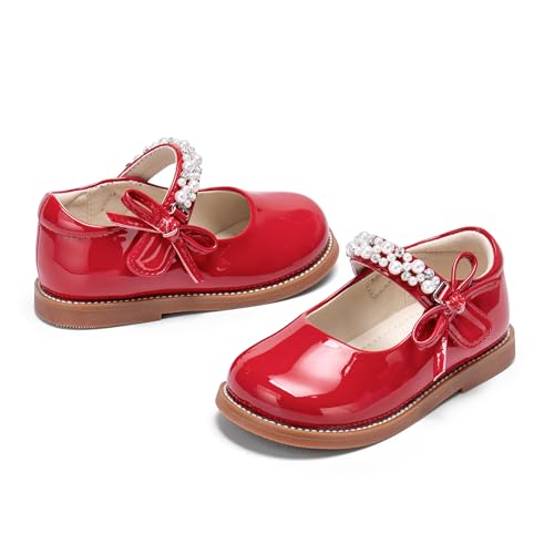 Image of PHIRAMIN Toddler Girl Mary Jane Student Oxford Shoes-Little Girl School Uniform Shoes for Wedding Party