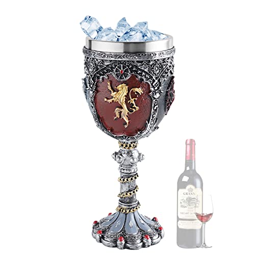 FIYSON Gobelet Vintage, calice medieval, gobelet à vin en acier inoxydable tasses médiévales...