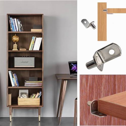 Shelf Support Pegs, HIDOSNG Cabinet Shelf Pegs, 30pcs L Shaped Shelf Support Pegs Shelf Support Pins Cabinet Shelf Pins Shelf Hole Pins Shelf Bracket Pegs for Bookshelf, Wardrobe by HIDOSNG - Used condition - Image 5