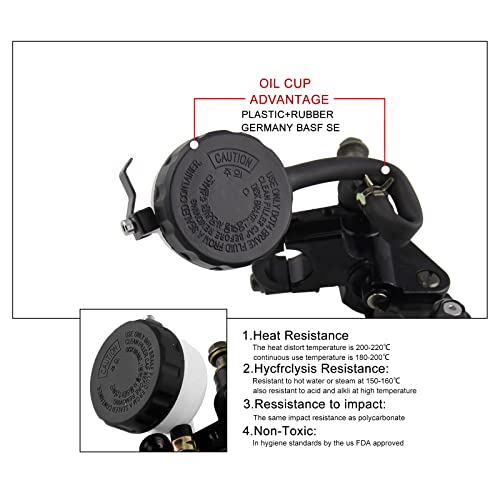 Sporacingrts 20PC 7/8" 22MM Clutch Brake Levers Master Cylinder Reservoir Set Compatible with Suzuki Motorcycle 125-600CC - Thumbnail 2