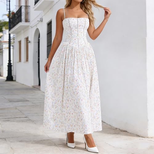 Robe d'été sans manches fleurie pour vacances au soleil