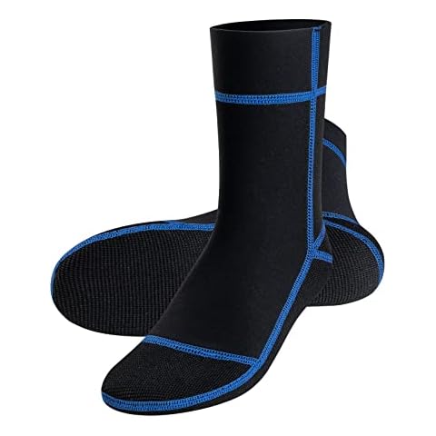 YDQUANI Neoprene Socks 3mm Wetsuit Socks Boots Thermal Anti-Slip Wear-Resistant Diving Socks for Women Men Open Water Swimming Snorkelling Surfing Cover