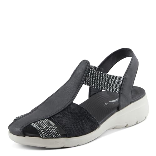 Flexus Women's DAMARI Ankle Strap Fisherman Sandals – Breathable Design, Arch Support, and Shock-Absorbent Outsole