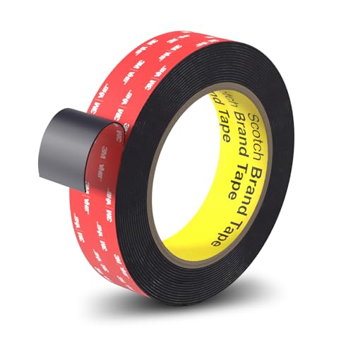 LOVSOF Double Sided Tape Heavy Duty, 1 in x 16.5 ft, Strong Adhesive Waterproof Mounting Tape for Car, Walls, LED Strip Light, Home & Office Décor