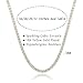 Gemsme 18K Yellow Gold Plated 3.0mm Round Cubic Zirconia Classic Tennis Necklace for Women and Men 16 Inch