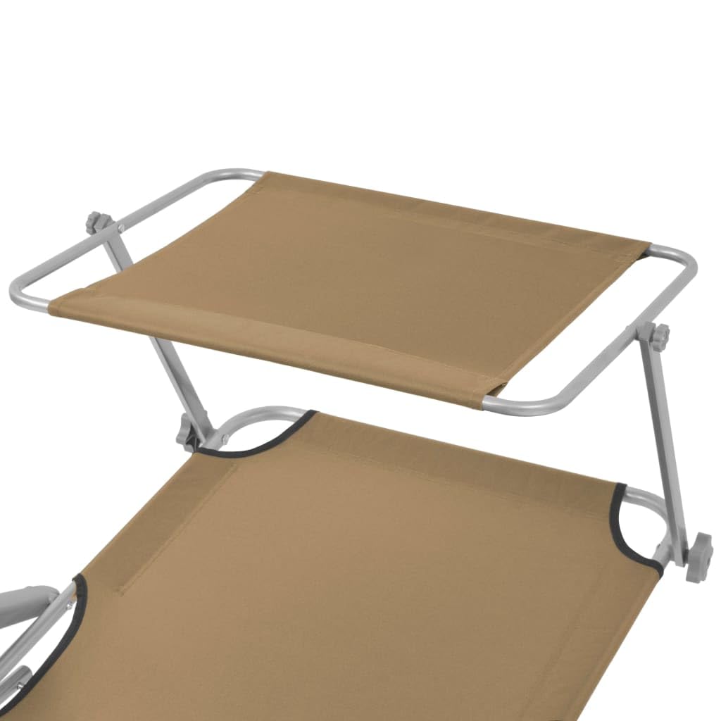 vidaXL Lettino da sole con baldacchino in acciaio per letto a sedere da giardino multi colori