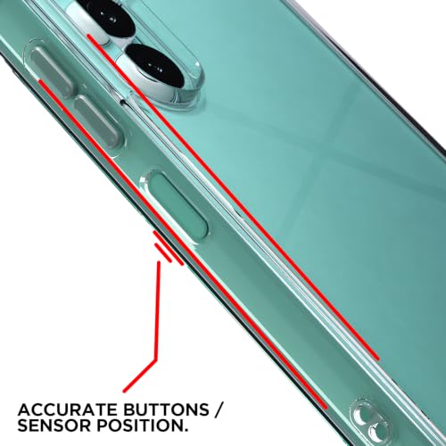 Image of Outlouders Back Cover for Samsung Galaxy A27 5G / M47 5G Clear Transparent PC + TPU Bumper Case with Raised Edges for Shockproof Protection (Transparent)