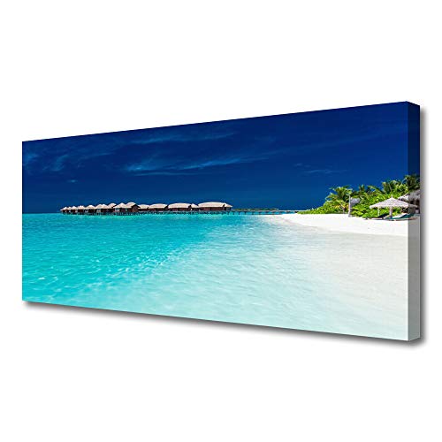 Mer Paysage Plage Impression sur Toile Moderne Grand Format 125x50