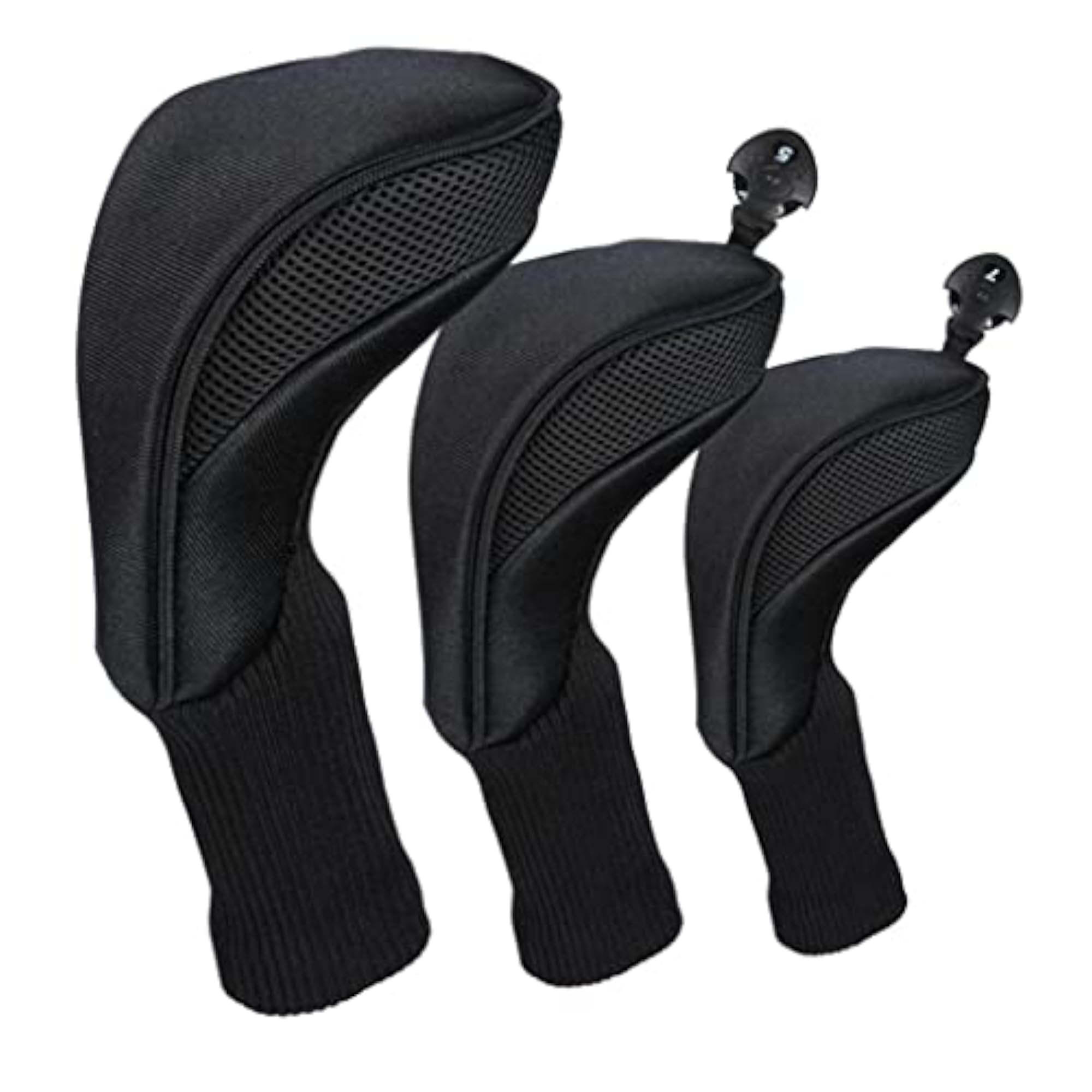 3pcs Golf Headcover Set for 460cc Hybrid Driver Wood