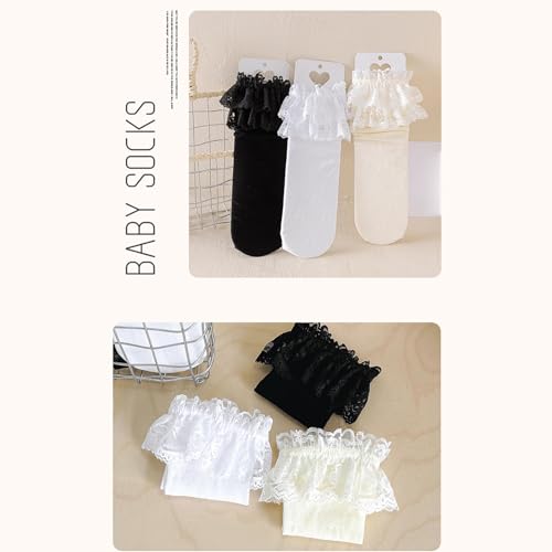 Breathable Lace Trim Fruit Socks For Girl School Kid Kneehigh Stretchy For Outdoor Spring Child Socks3