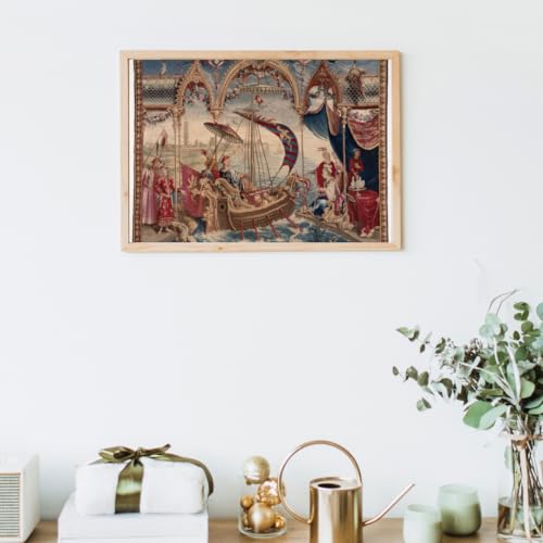 Beauvais Chinoiserie Royal - A3 Art Print | Exotic Emperor Sailin...