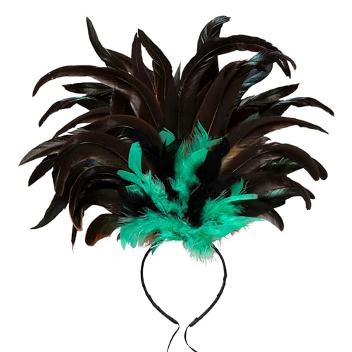 W WIDMANN MILANO Party Fashion 66013 - Federhaarreif Copacabana, Grün, Brazil, Samba, Kopfschmuck, Accessoire, Mottoparty, Karneval W WIDMANN MILANO Party Fashion 66013 - Federhaarreif Copacabana, Grün, Brazil, Samba, Kopfschmuck, Accessoire, Mottoparty, Karneval