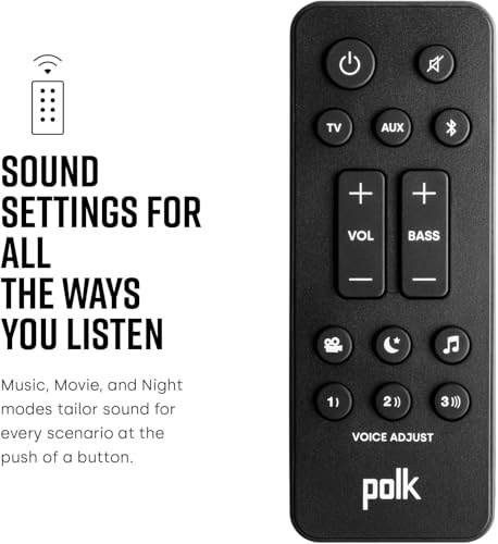Polk Audio Signa S4 TV Sound Bar with Subwoofer - Dolby Atmos Audio VoiceAdjust & BassAdjust Technology, HDMI eARC, Wireless Subwoofer works with 8K, 4K, & HD TVs, Bluetooth, Wireless Streaming - Image 7