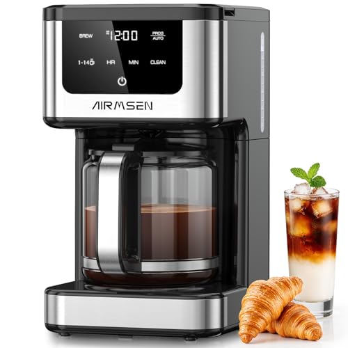 AIRMSEN 14-Cup Programmable Drip Coffee Maker – 1000W Fast Brewin...