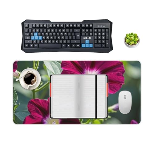 Red Geraniums Gaming Mouse Mat Large Desk Pad 24 x 12 Inches miniatura 4