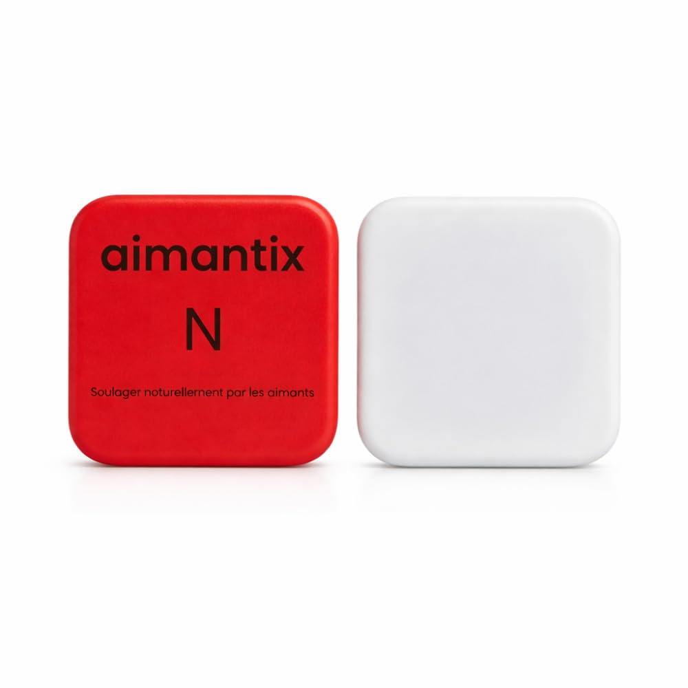Aimants Thérapeutiques - Soulagement des Douleurs Musculaires et Articulaires – Palets Magnétiques Rouge & Blanc – 3800 Gauss – Lot de 2