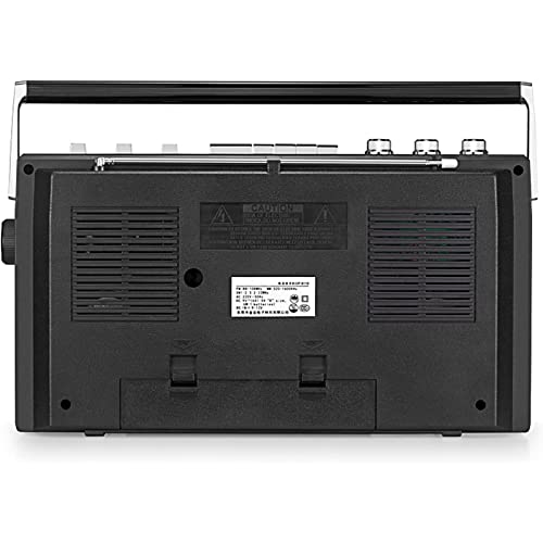 Boombox retrò con radio AM/FM e Bluetooth, altoparlanti stereo integrati per una migliore qualità del suono, perfetto per gli amanti della musica e gli ascoltatori nostalgici