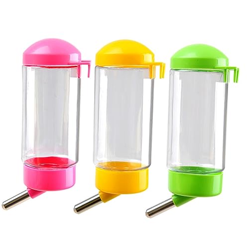 Yardwe Bouteille d'eau pour Animaux De Compagnie 400 ML Suspendue Anti-Goutte Plastique Pet Verte pour Cage Petits Chiens Chats Et Lapins