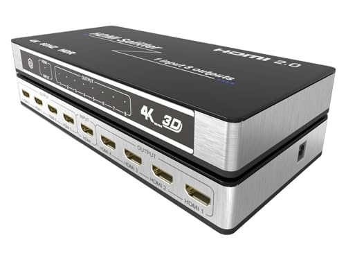 Répartiteur HDMI 1 entrée 8 sorties 4k 60hz 3d pour double écran et tv