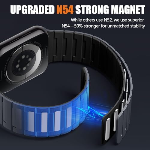 Image of SNBLK Magnetic Watchband Compatible with Apple Watch for Men 44mm 45mm 46mm 49mm 42mm 41mm 40mm 38mm Women, Silicone Sport Strong Magnet Strap for iWatch Series 11 Ultra 3 Ultra 2 Se 10 9 8 7 6 5 4 1