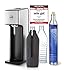 Produktbild My Sodapop M806325 Soda Maker mit 2 Glasflaschen und 1 CO2-Zylinder, sharon up schwarz, silber matt