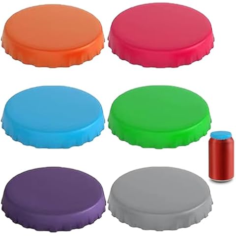 Pack of 6 Silicone Can Lids Cover