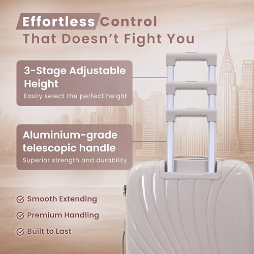 Image of AMERICAN TRAVELLER New York Trolley Bag | TSA Type Lock | Durable Hard Shell , TSA Type Lock , Spinner Trolley Luggage, 360 Disc Spinner Wheels