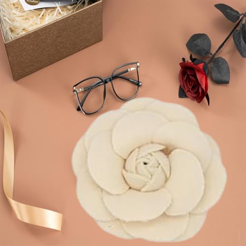 Image of Camellia Hair Clip and Brooch Pin for Women Dainty Flower Broochs Lapel Pins Designer Inspired Camellia Peony Rose Brooches Flower DIY Clothing Shoes Hats Accessories Wedding Party Dance Banquet Dress Suit Ceremony Jewelry Accessories