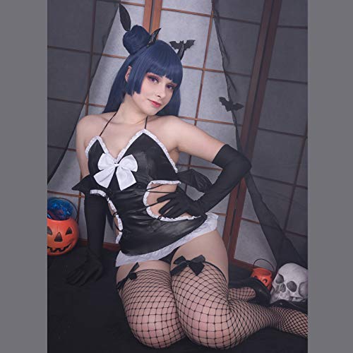 YOMORIO Anime Devil Cosplay Lingerie Set Sexy Costume Fancy Dress with Bat Wings - Image 4