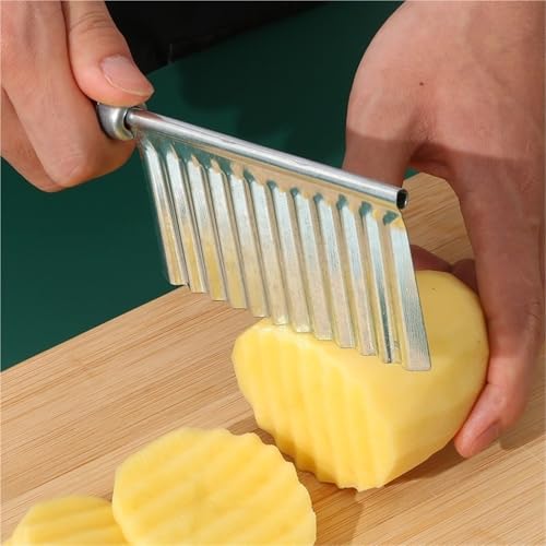 Cortadora de Papas Ondulada de Acero Inoxidable miniatura 3