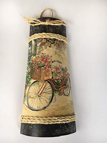 teja decorativa con adorno de bicicleta vintage