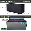 Maury's Baule Cassapanca 340 Litri Effetto Legno da Esterno: Ampio Spazio di Stoccaggio, in Resina Antracite, Dimensioni 118x59x56,5 h cm - Made in Italy #1