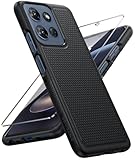 FNTCASE for Moto G 2026/2025 Case: Moto G Play 2026/Moto G Power 2025 Case Dual Layer Military Protective Heavy Duty Cell Phone Cover with Screen Protector Shockproof Rugged Non Slip Textured (Black)