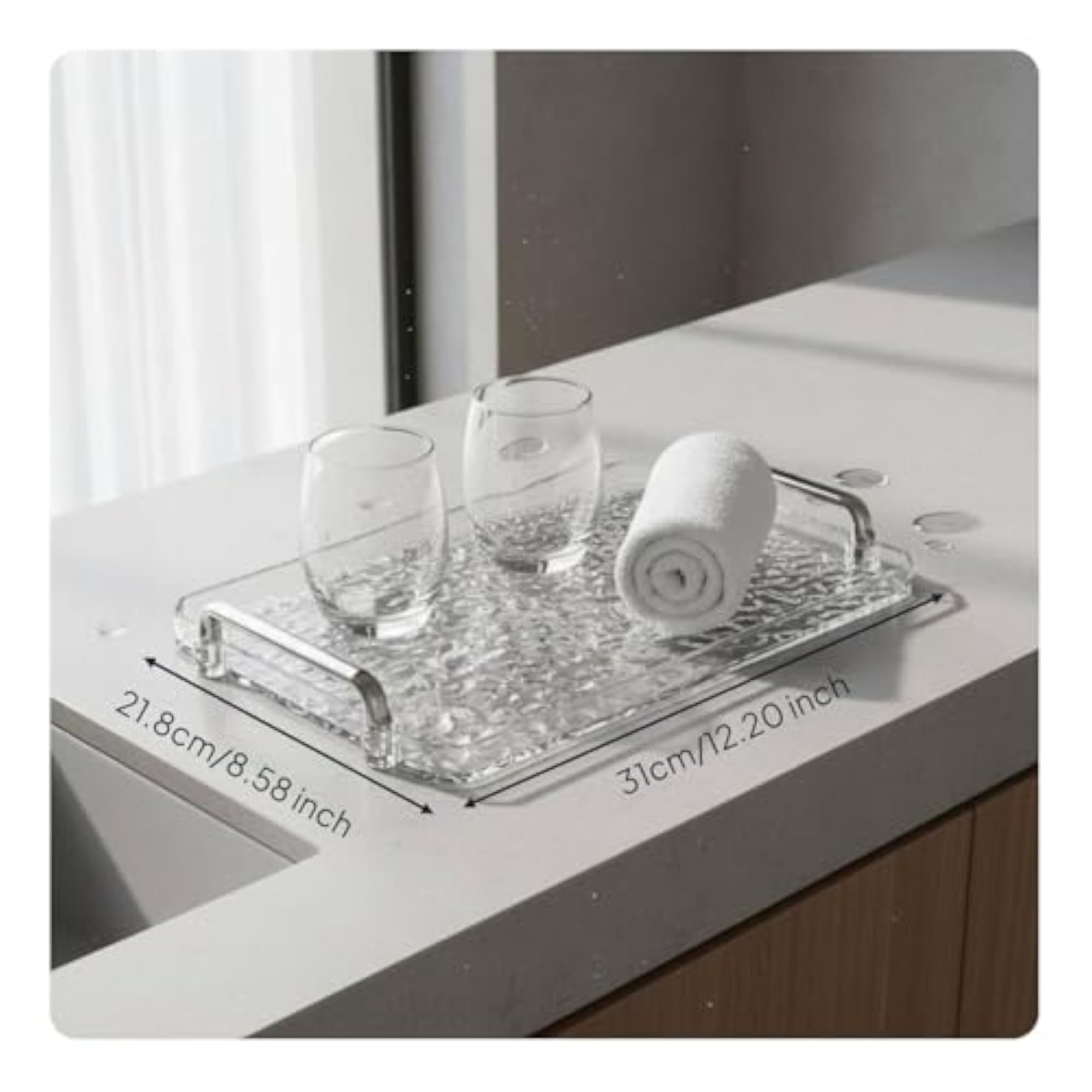 Multi-Purpose Water Wave Tray with Handles