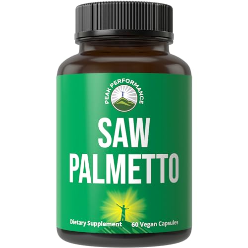 Peak Performance Saw Palmetto Capsules for Men and Women 1000mg All Natural Saw Palmetto Extract Pills. DHT Blocker Supplement for Hair Loss.