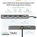 StarTech USB-C to Quad HDMI 4K60 Workstation Dock, 140W PD Passthrough, USB for Keyboard and Mouse, Windows, Mac M1-M5, USB4, Thunderbolt Laptops, DisplayLink DL7400, TAA (Quad-USB-HDMI-Adapt)