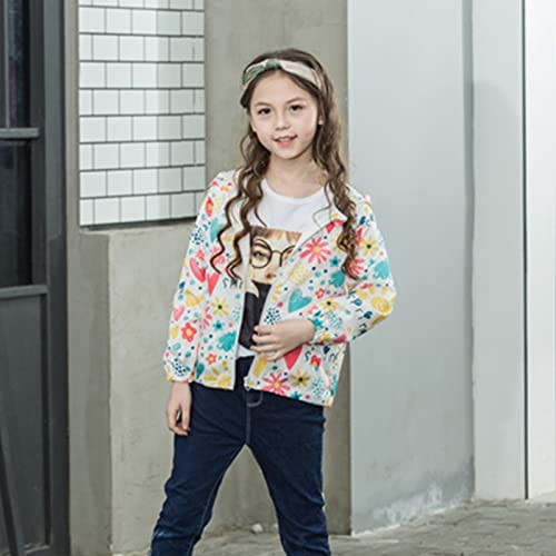 Toddler Girl Boy Windbreaker Long Sleeve Fall Coat Thin Jacket Casual Zip Hooded Jacket (White, 2-3 Years)2