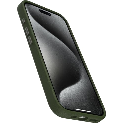 Image of OtterBox iPhone 15 Pro Symmetry Series Cactus Leather for MagSafe - Cactus Grove (Green), sustainably sourced, Snaps to MagSafe, Ultra-Sleek, Raised Edges Protect Camera & Screen
