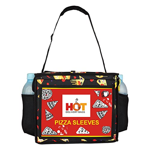 Image of 15 Inch Insulated Food Delivery Bag for Pizza Delivery, Cooler Bag, Food Warmers for Parties, Catering Supplies, Thermal Bags for Cold and Hot Food Carrier (27 Litres,15X15X12 INCH)