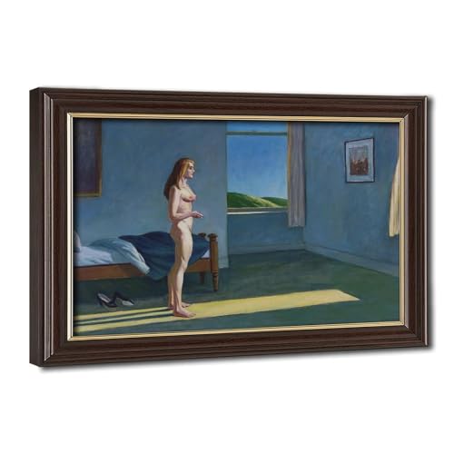 Toile Edward Hopper A Woman in the Sun déco bureau 20x30cm