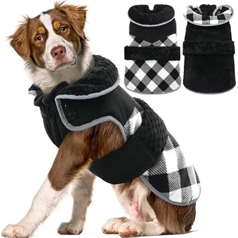 LETSQK Dog Winter Coat, Windproof Dog Vest Coats, Cozy Dog Jacket, Cold Weather Dog Coats for Large Dogs, Warm Dog Clothes for Doberman, White 2XL Cover