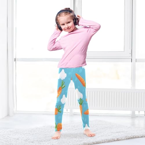 Bolaz Toddler Girls Leggings Printed Yoga Pants Leggings Carrots Clouds for Kids4