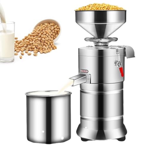 Image of PLYLAY Commercial Soybean Milk Machine, 1100W Peanut Butter Maker, 15kg/h Grinding Mechanism, Stainless Steel Peanut Butter Machine, for Groundnut, Almond, Cashew Nut and Sesame, 20240606