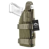 【TAILOR JAPAN】 ハンドガンホルスター サバゲーホルスター ホルスター ハンドガン 右利き用 コーデュラ CORDURA ナイロン モール対応 サバゲー グロック M92 多種の形状に対応 グリーン OD 緑 (レンジャーグリーン)