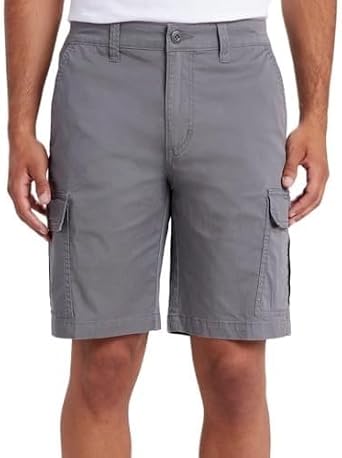 UNIONBAY Mens Relaxed Fit Flex Waist Cargo Short Gray, 34