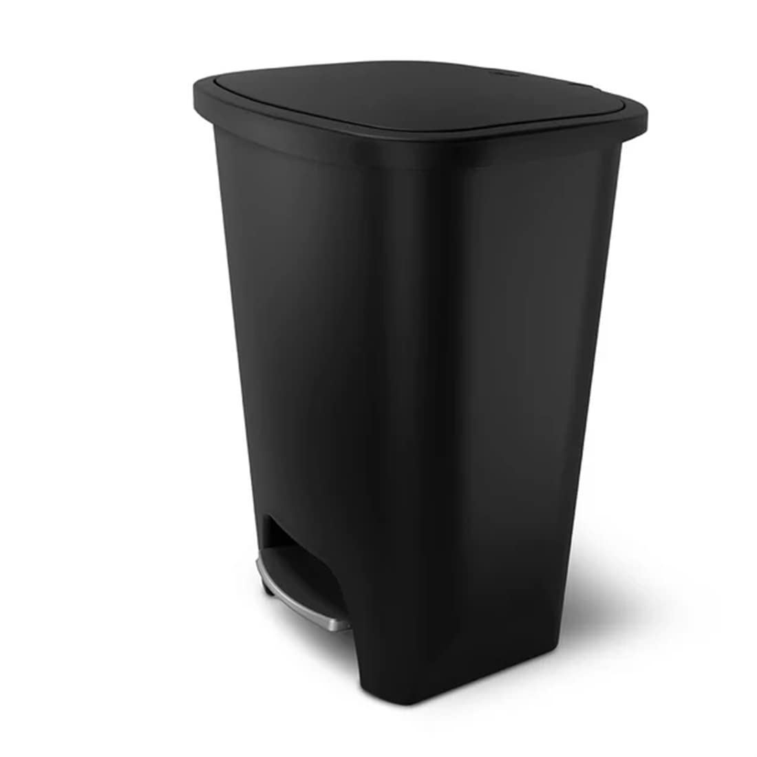 20 Gal Plastic Kitchen Step On Garbage Can, Trash Can Kitchen, Trash Can with Lid, Black Bathroom Trash Can, 20 Gallon Trash Can, Trash Can, Black