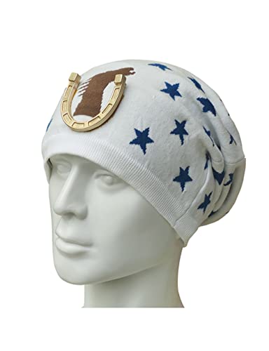 MYAYD Unisex Cotton Knit Hat cap headdress head wear accessories for Joe Kid Johnny Joestar Cosplay White2